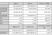 张家界旅游:2020年营收1.69亿 净亏损超9000万