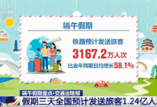 交通运输部:端午假期全国预计发送旅客1.24亿人次